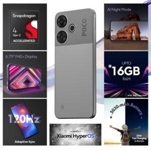 POCO M6 Plus 5G Ice Silver 8GB RAM 128GB Storage_6