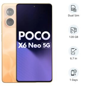POCO X6 Neo 5G Martian Orange 8GB 128GB Storage_3-128 GB Storage