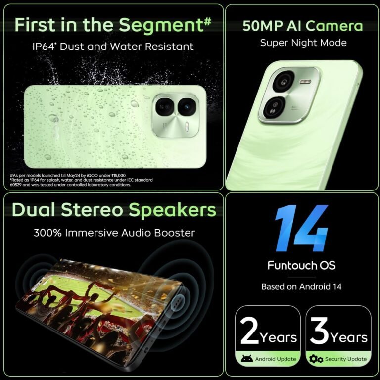 iQOO Z9x 5G Tornado Green 6GB RAM 128 GB Storage_5